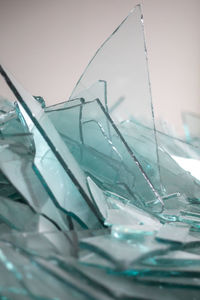 Close-up of broken glass