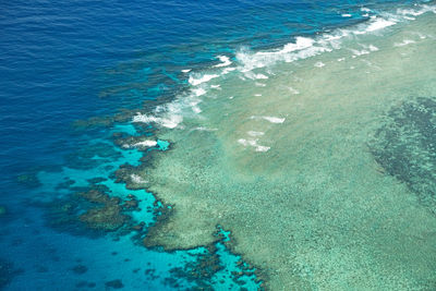 High angle view of beach