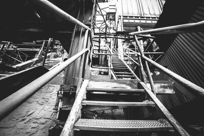 High angle view of abandoned factory