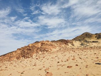 Scenic view of desert against sky