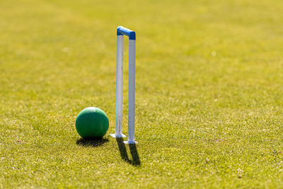 Green ball on field