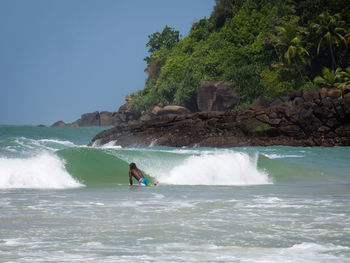 Tourists enjoying in sea