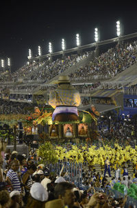 View of illuminated building at night