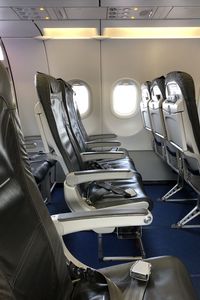 Interior of airplane