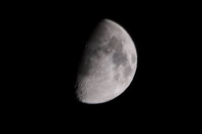 Low angle view of moon in sky