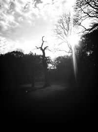 Scenic view of landscape against sky at sunset