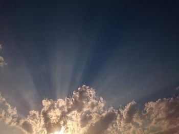 Low angle view of cloudy sky