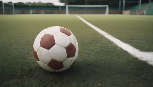 Close-up of soccer ball