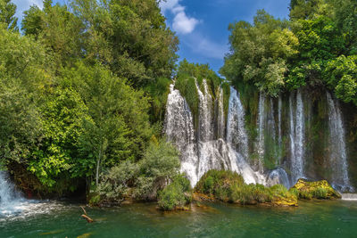 Roski slap is big waterfall in krka national park, croatia