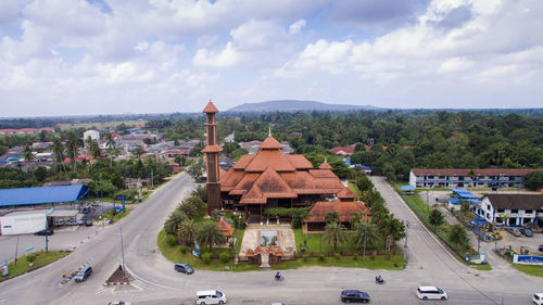 View of town against sky