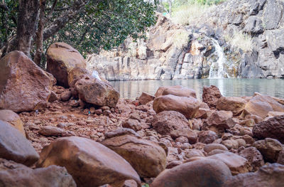 Rocks in sea