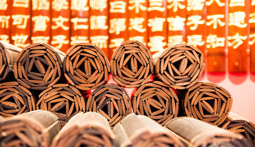 Close-up of candies for sale