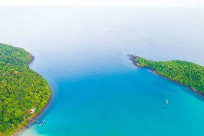 High angle view of sea shore