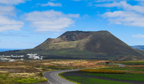 Road passing through landscape