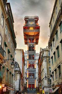 Low angle view of buildings in city