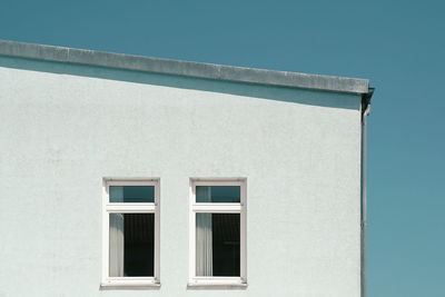 Low angle view of building against clear sky