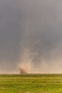 Scenic view of sandstorm 