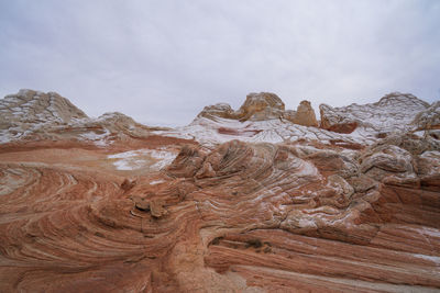 View of rock formations against sky