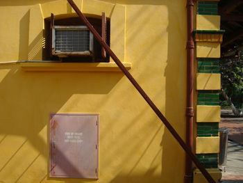 Low angle view of yellow building