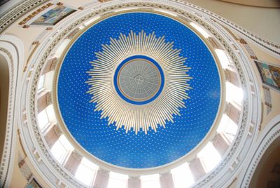 Low angle view of ceiling of cathedral