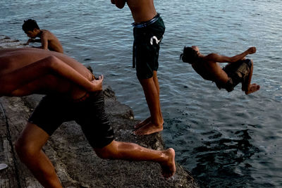 Low section of man on beach