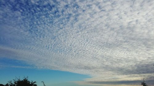 Low angle view of cloudy sky