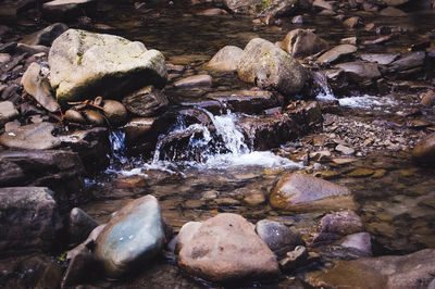 River flowing through rocks