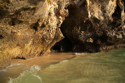 Rock formations in sea