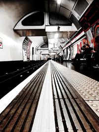 Railroad station platform