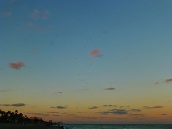 Low angle view of sky during sunset