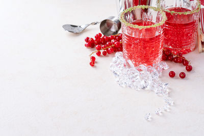 Close-up of christmas decorations on table