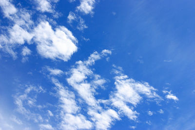 Low angle view of clouds in sky