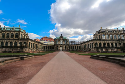 Panoramic view of historic building against sky