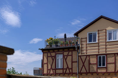 Low angle view of building against sky