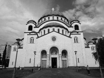 Low angle view of church against sky