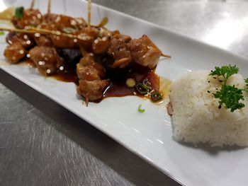 Close-up of food in plate