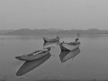 Boats in sea