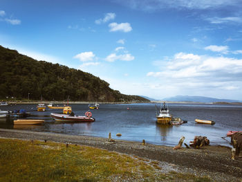 Scenic view of river against sky