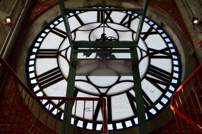 Low angle view of clock