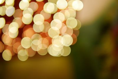 Defocused image of illuminated lights