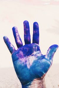 Close-up of tree against blue sky