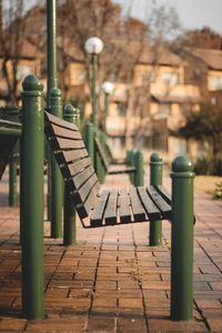 Metallic structure in park