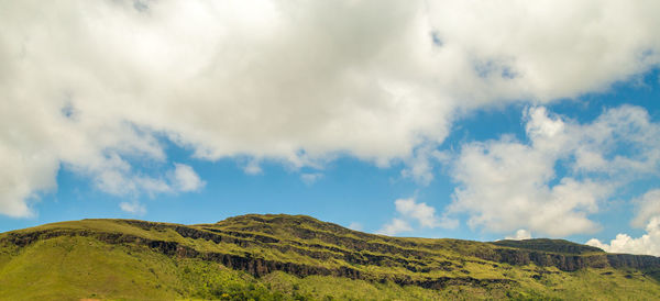 Low angle view of mountain against sky