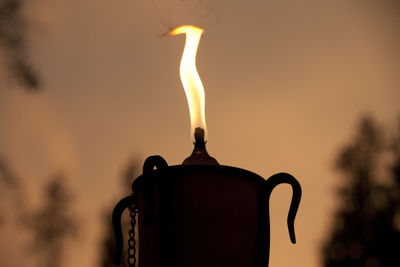 Close-up of candle