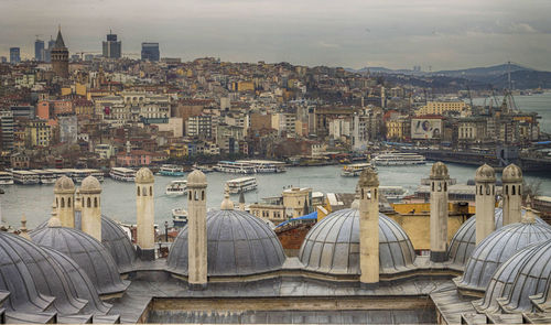 High angle view of city