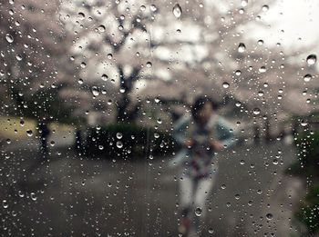 Rain drops on glass