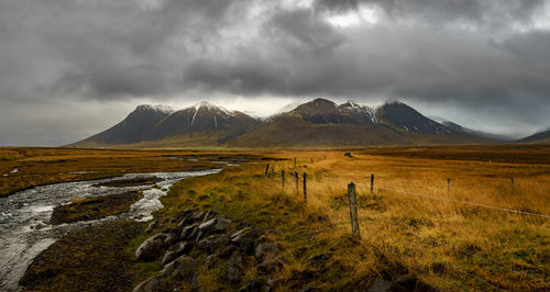 Scenic view of landscape against sky