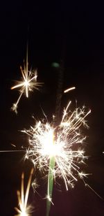 Firework display at night