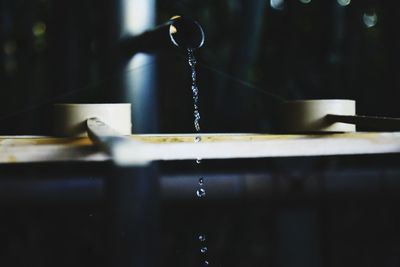 Close-up of water in container