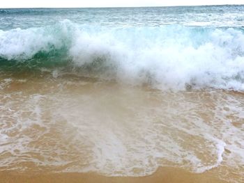 Waves splashing on rocks